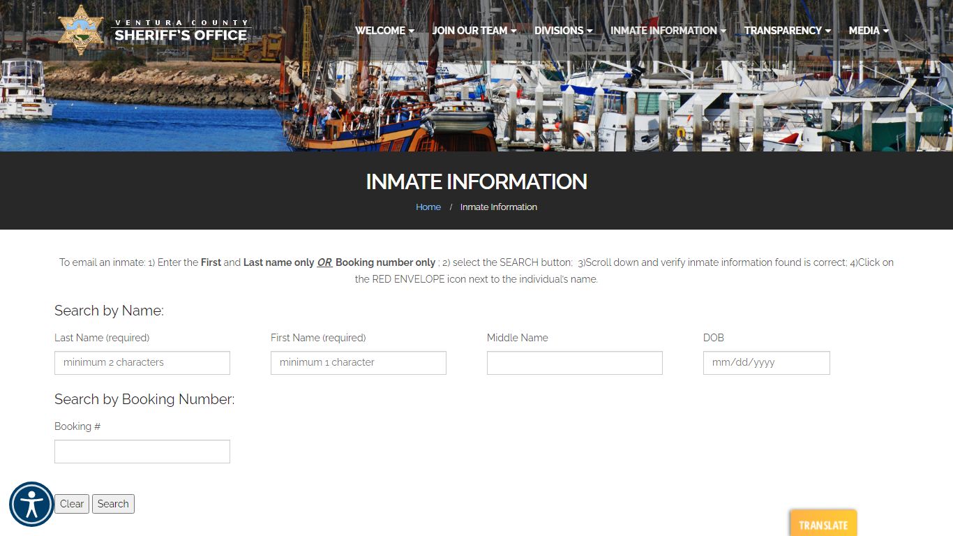 Inmate Information - Ventura County Sheriff's Office